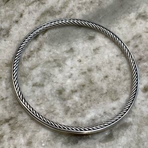 David Yurman sterling silver cable bangle bracelet size small.